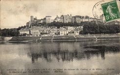 CPA Chinon View of the Ruins of the Castles of Coudray and the Medium