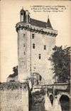 CPA Chinon the Castle the Bridge and the Tower of the Clock