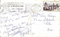 CPA Loire ch4ateau Langeais el castillo y el puerto