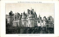 CPA Les Monuments Historiques de la France Usse Chateau Ensemble