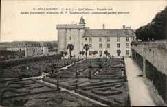 CPA Le Chatrau Villandry Facade Sud et Jardin d'ornement