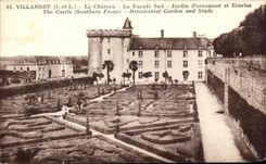 CPA Villandry Le Chateau La Facade Sud Jardin d'Ornement et Ecuries The CAstle Ornemental Garden and Studs