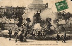 CPA Bordeaux Monument des Girondine Groupe Sud