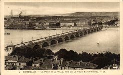 CPA Bordeaux Le Pont Et La Ville Pris De la Tour Saint Michel