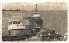 CARTE PHOTO Bateau de peche Ambes avant de couler