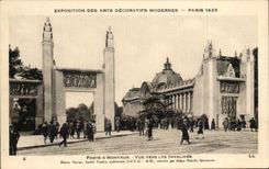 CPA Exposition Internationale Dez Arts Decoratifs Paris Porte D'Honneur Vue Vers Les Invalides