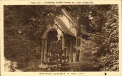 CPA Paris Exposition Internationale Des Arts Decoratifs Paris Oratoire Alsacien