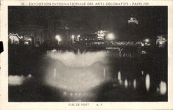 CPA Paris Exposition Internationale Des Arts Decoratifs Vue De Nuit