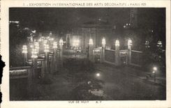 CPA Paris Exposition Internationale Des Arts Decoratifs Vue De Nuit