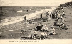 CPA Saint Aubin On Sea On the Beach Children