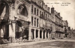 CPA Rheims Street of the Stage Stage Militaria Brewery