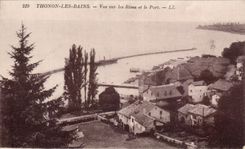 CPA Thonon Les Bains Seen on Banks and the Port