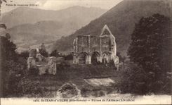 CPA St Jean d' Aulph Ruincs of the Abbey