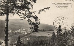 CPA La Louvesc Paysage Sur La Ville Et Le Mont Besset