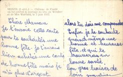 CPA Monts Chateau De Cande Ou Fut Celebre Le Mariage Du Duc De Windsor et de Mrs Warfield le 3 juin 1937