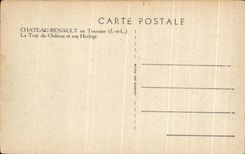 CPA Chateau Renault en Touraine La Tour du chateau et son Horloge