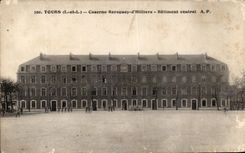 CPA Tours Barracks Baraguey D' Hilliers Central Building Militaria