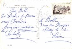 CPSM Loches le Chatdau et la Porte des cordeliers