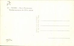 CPA Tours Place Plumereau Old women houses of 15th