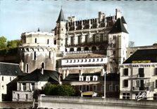 CPSM Le Chateau D'Amboise La Tour des Minimes et le Logis du Roi Hotel du lion d'or