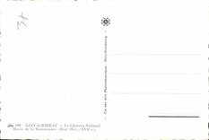 TARJETA MODERNA Azay la cortina el museo nacional del castillo de Benaissance