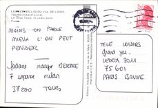 MODERN CARD Wonders Of the Loire Valley Tours the Old man Tours the Holy Garden Pierre