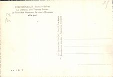 CPSM Chenonceaux la cerveza inglesa Thomas Bohier del castillo la torre del patio principal de las marcas y del puerto