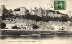 CPA Chinon the Castle the Western Southern Part