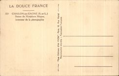 CPA Soft France Trawl-net On the Saone Statue De Niepce inventive of photography