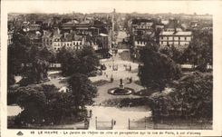 CPA Le Havre el jardin del ayuntamiento y de la perspectiva de I en la calle para Paris