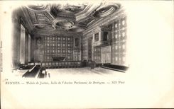 CPA Rennes Palais de Justice Salle de l'ancine parlement de Bretagne 