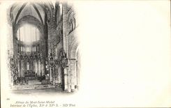 CPA Annaye Du Mont Saint Michel Interieur de l'Eglise 