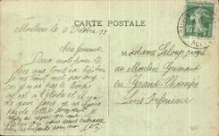 CPA Moulins Place of Allier and Church of the Sacring Heart