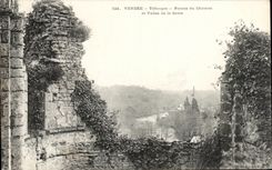 CPA Vendee Tiffauges Ruines Du Chateau Et Vallee De La Sevre