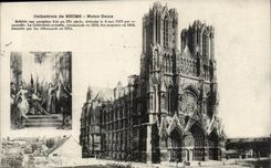 CPA Cathedral of Rheims Notre Dame Jeanne of arc