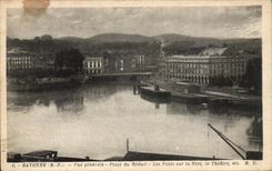 CPA Bayonne Vue Generale place Du Reduit Les Ponts Sur La Nice Le Theatre