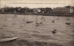 CPA Arcachon Vue Sur le Boutevard Promenade les Hotels et les Villas