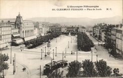 CPA Auvergne pintoresco Clermont-Ferrand Place De Flaw Tram