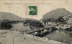 CPA Grenoble L'Isere Le Pont De La Porte De France Et Le Casque De Neron