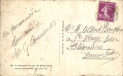 CPA the Summit of the puy of Dome and its automobile road seen of avoin