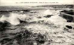 Detalles del d'Olonne de los Sables de CPA de laminas al embarcadero grande