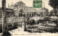 CPA Vichy the Casino a Corner of the Terrace