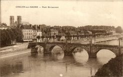CPA Trawl-net on the Saone St Laurent Bridge