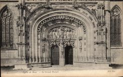 CPA Eglise De Brou Le Grand Portail
