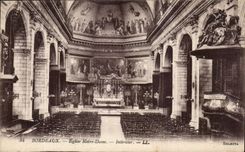CPA Bordeaux Eglise Notre Dame Interieur