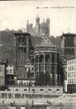 CPA Lyon Archbishop's palace and Fourviere Barge