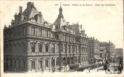 CPA Lyon Palais of the Stock Exchange Places of Cordeliers Tramway