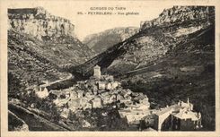 CPA Gorges Du Tarn Peyreleau Vue Generale