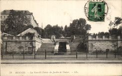 CPA Rennes La Nouvelle entree Du Jardin De thabor