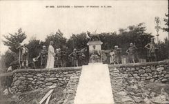 CPA Lourdes Calvaire 1er station